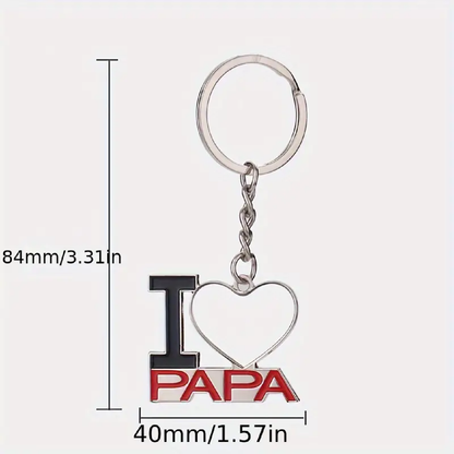 LLAVERO LOVE PAPA METÁLICO 4x3,4x03 mm