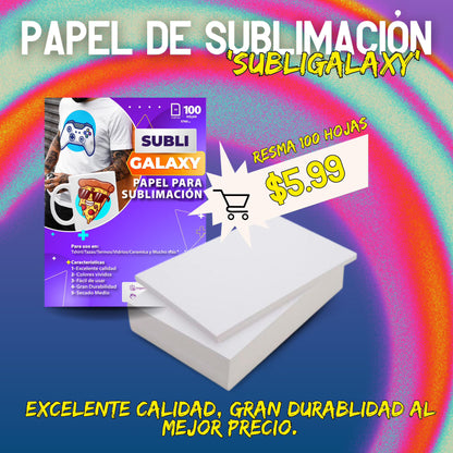 PAPEL GALAXY DE SUBLIMACIÓN SECADO RÁPIDO A4 100gr