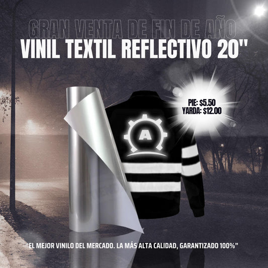 VINIL TEXTIL REFLECTIVO 20" ANCHO