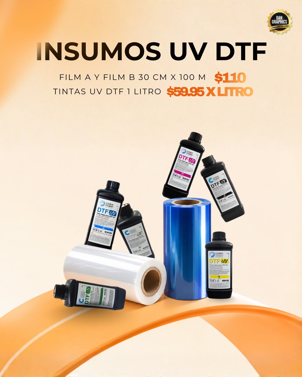 TINTAS UV DTF 1 LITRO