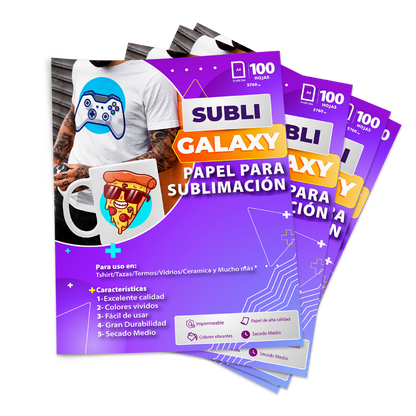 PAPEL GALAXY DE SUBLIMACIÓN SECADO RÁPIDO A4 100gr