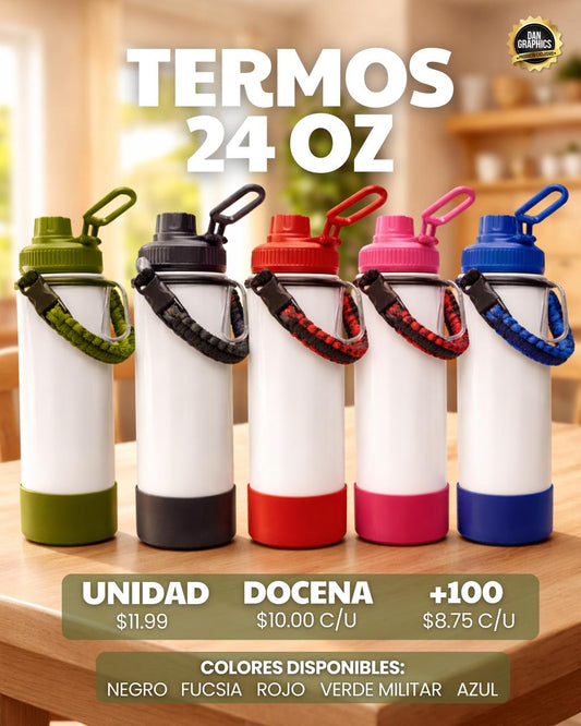 BOTELLA "ADVENTURE" DE ACERO 24oz SUBLIMABLE