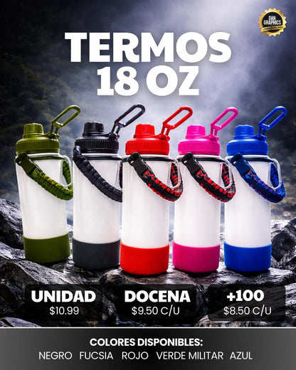 BOTELLA ''18 OZ"  ADVENTURE'  SUBLIMABLE AQUAFLEX ACERO