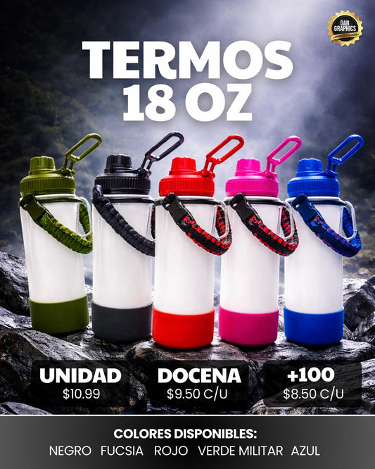 BOTELLA ''18 OZ"  ADVENTURE'  SUBLIMABLE AQUAFLEX ACERO