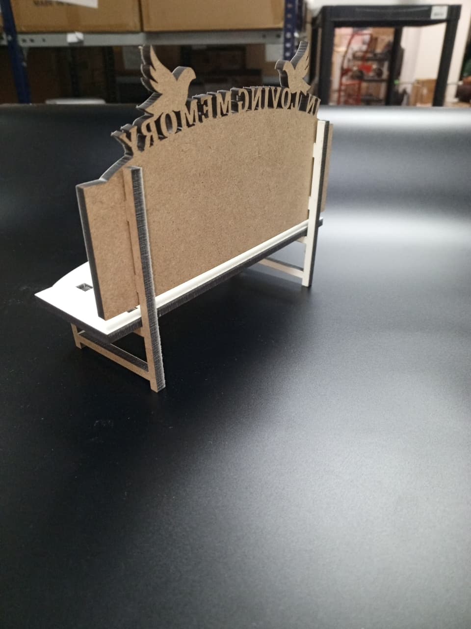 RECUERDO ''BANQUITO LOVE YOU'' MDF 3mm 18x10 cm SUBLIMABLE