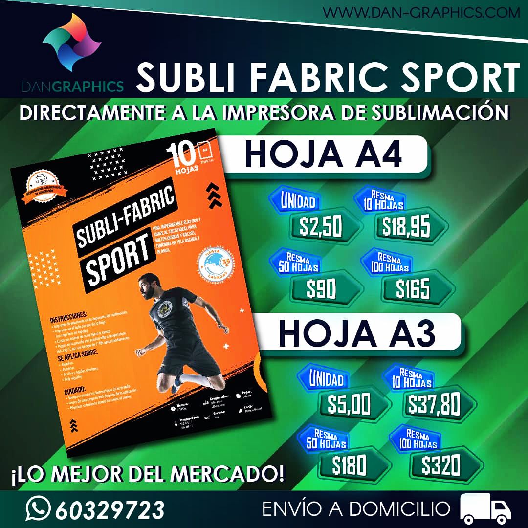 SUBLI-FABRIC SPORT A4 (IMPRIMIBLE)