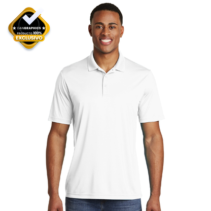 POLO DRYFIT (UNISEX)  GALAXY BLANCO 100% POLIESTER SUBLIMABLE