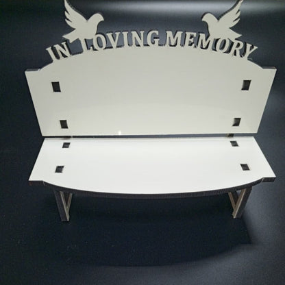 RECUERDO ''BANQUITO LOVE YOU'' MDF 3mm 18x10 cm SUBLIMABLE