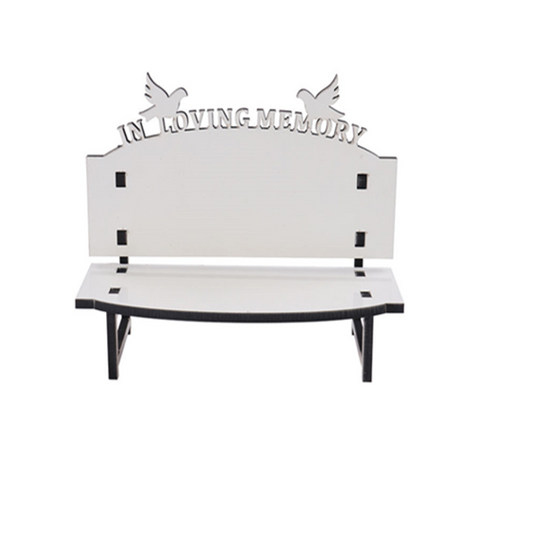 RECUERDO ''BANQUITO LOVE YOU'' MDF 3mm 18x10 cm SUBLIMABLE