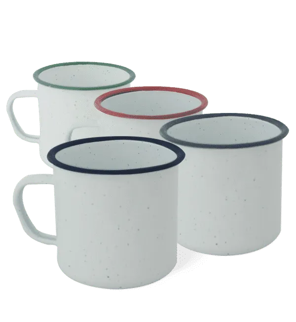 TAZA PELTRE CON BORDE DE COLOR 12oz