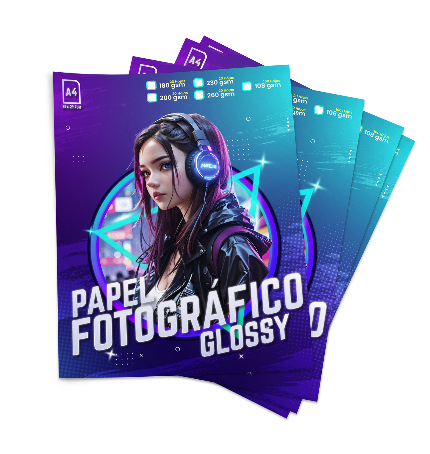 PAPEL FOTOGRÁFICO GLOSSY A4 (NO ADHESIVO)