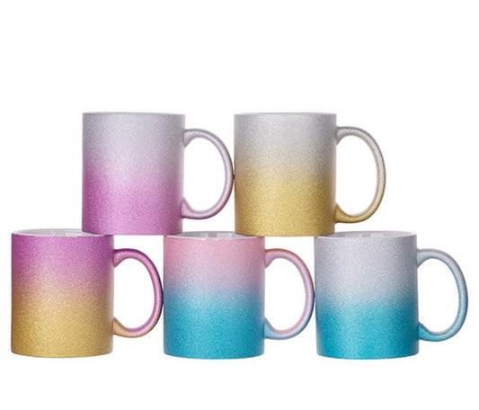 TAZA GRADIENT GLITTER  11oz