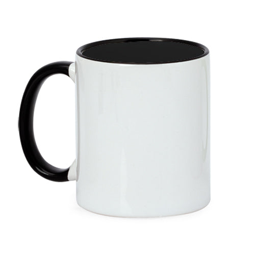 TAZA BLANCA FONDO Y ASA DE COLOR 11oz