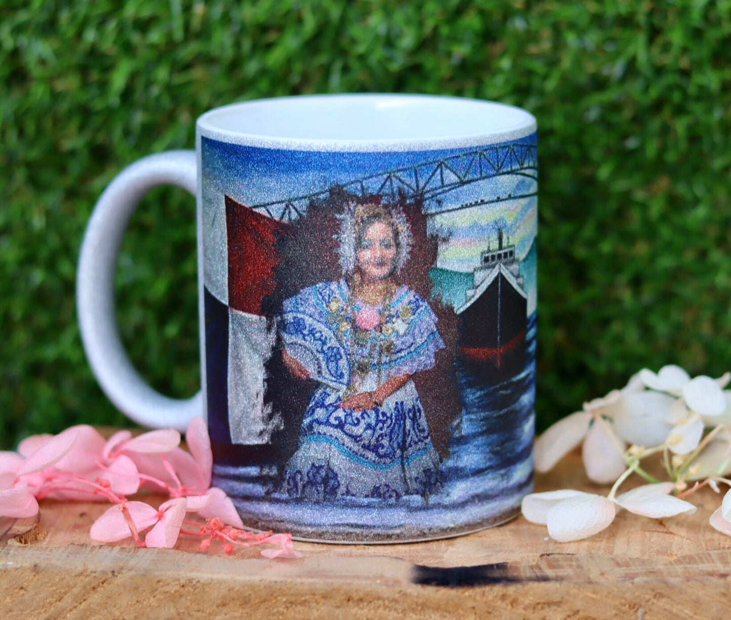 TAZA GLITTER CON CAJA INDIVIDUAL 11oz