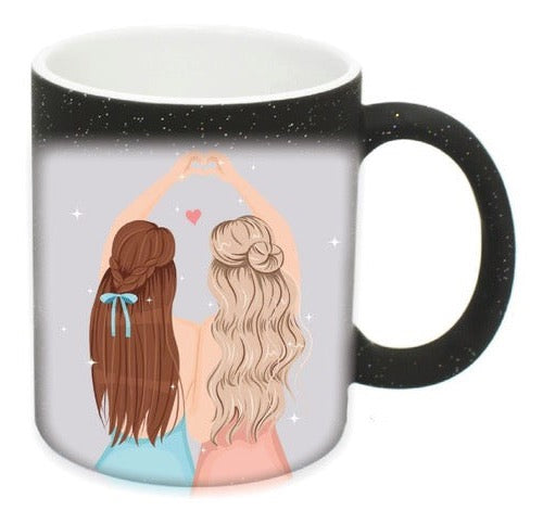 TAZA MÁGICA GLITTER FONDO BLANCO 11oz