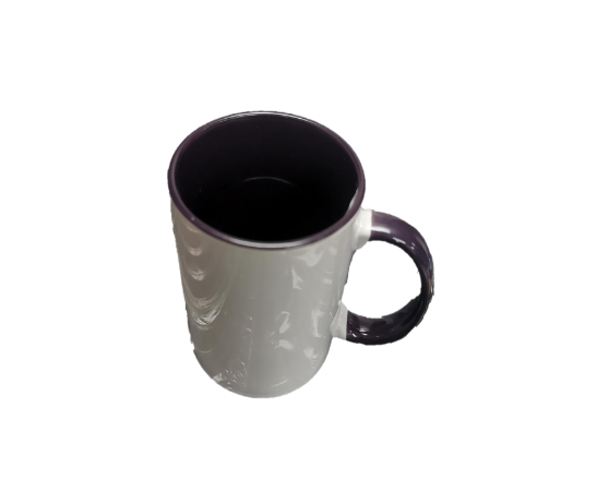 TAZA BLANCA FONDO Y ASA DE COLOR 11oz