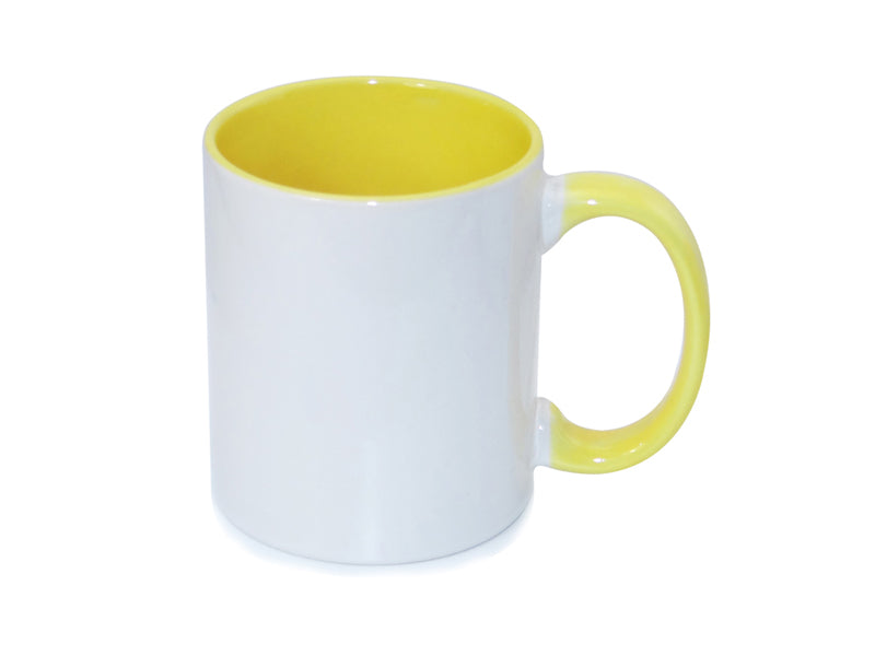 TAZA BLANCA FONDO Y ASA DE COLOR 11oz