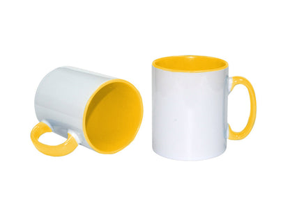 TAZA BLANCA FONDO Y ASA DE COLOR 11oz