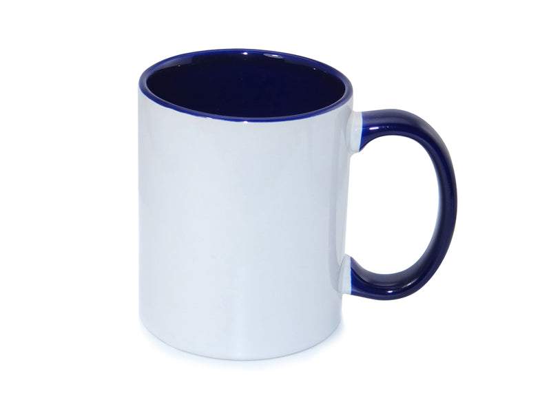 TAZA BLANCA FONDO Y ASA DE COLOR 11oz