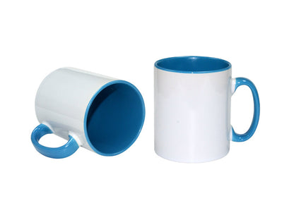 TAZA BLANCA FONDO Y ASA DE COLOR 11oz