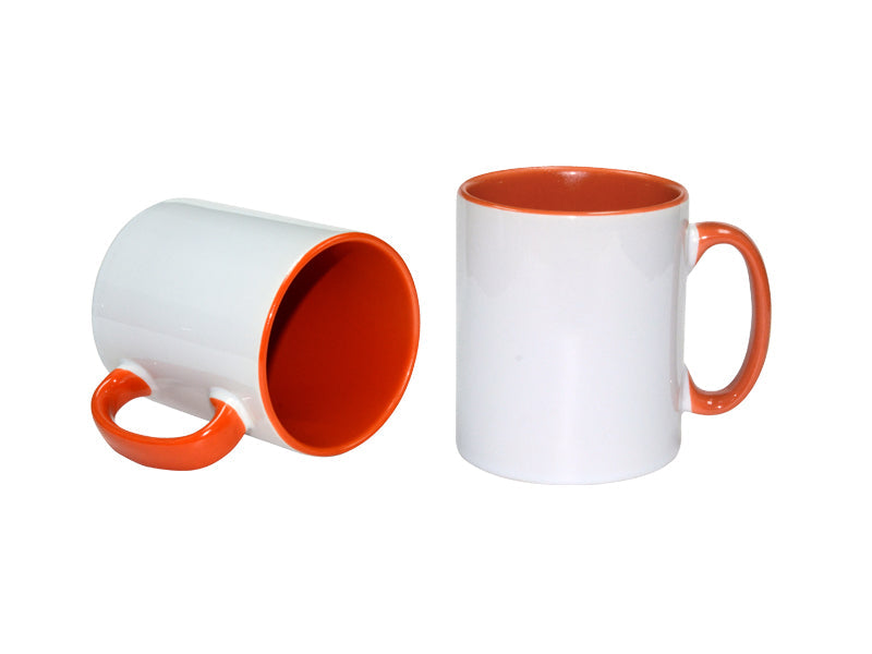 TAZA BLANCA FONDO Y ASA DE COLOR 11oz