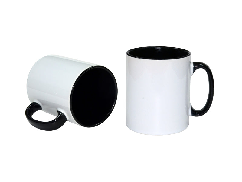 TAZA BLANCA FONDO Y ASA DE COLOR 11oz