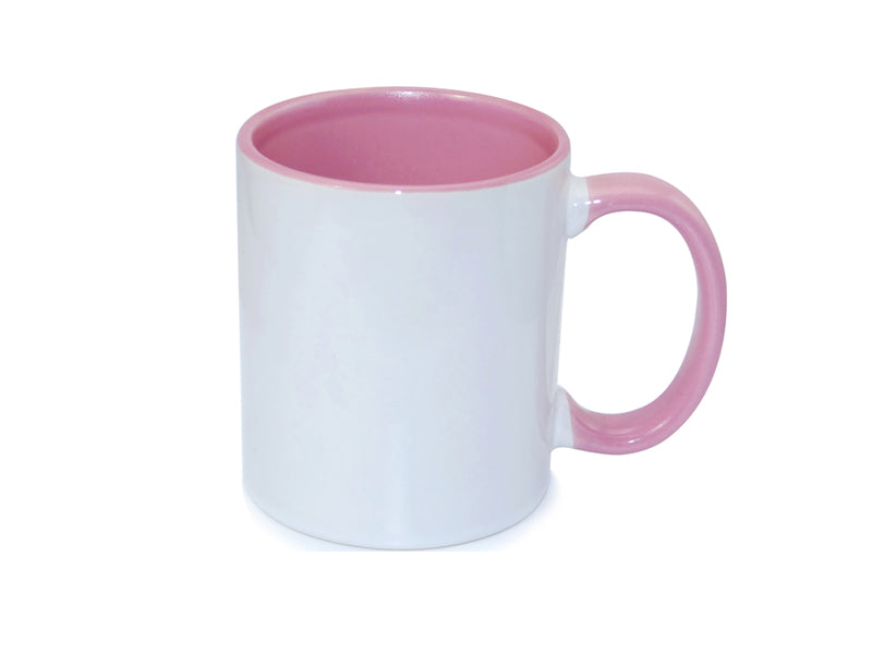 TAZA BLANCA FONDO Y ASA DE COLOR 11oz