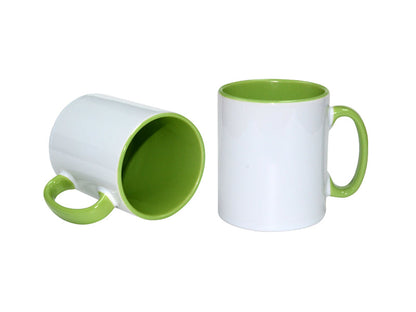 TAZA BLANCA FONDO Y ASA DE COLOR 11oz