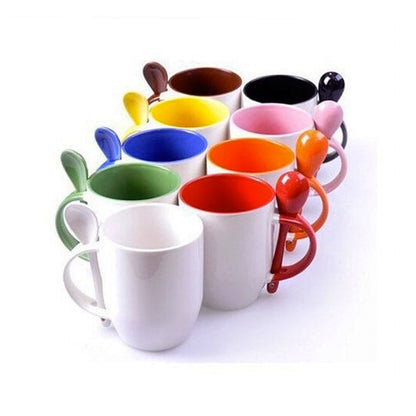TAZA BASE  REDONDA CON CUCHARA  11oz