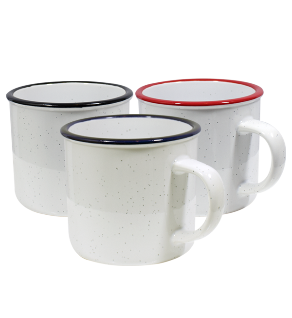 TAZA PELTRE CON BORDE DE COLOR 11oz
