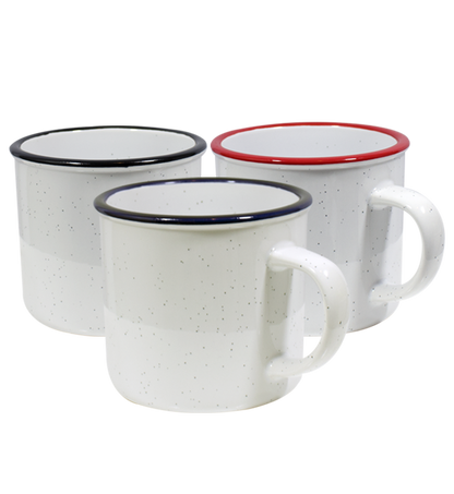 TAZA PELTRE CON BORDE DE COLOR 11oz