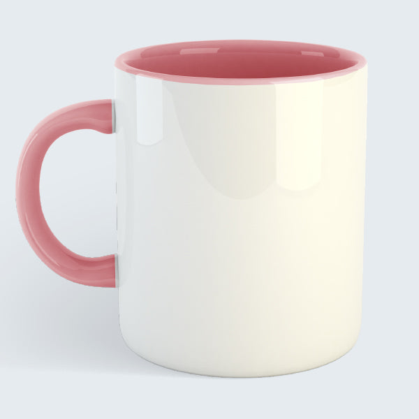 TAZA BLANCA FONDO Y ASA DE COLOR 11oz